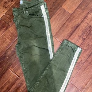 Zara Green Denim Pants